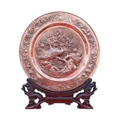 Tranh đĩa đồng Phú Quý Mãn Đường ( 35x41cm ) - Cửu Diệu Thiên - TĐ001