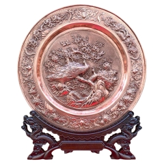 Tranh Đĩa Đồng Phu Quý Mãn Đường ( 35x41cm ) - Cửu Diệu Thiên - TD008