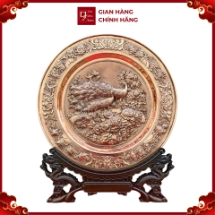 Tranh Đĩa Đồng Phu Thê Viên Mạn ( 35x41cm ) - Cửu Diệu Thiên - TD007