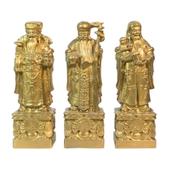 Tượng Tam Đa - Đồng Vàng Cao Cấp - Cửu Diệu Thiên - KS001