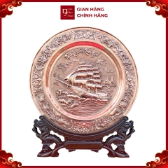 Tranh Đĩa Đồng Thuận Buồm Xuôi Gió ( 35x41cm ) - Cửu Diệu Thiên - TD001