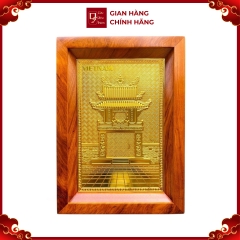 Tranh Đồng Khuê Văn Các , Mạ Vàng 24K ( 38x54cm ) - Cửu Diệu Thiên - THN260