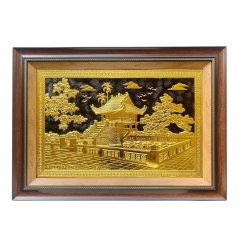 Tranh Đồng Chùa Một Cột, Dát Vàng ( 50x70cm ) - Cửu Diệu Thiên - MC022