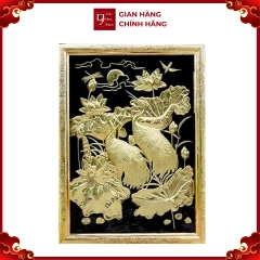 Tranh Tùng Hạc - Đồ Đồng Cao Cấp - Cửu Diệu Thiên - THN031