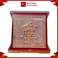 Tranh Đồng Chùa Một Cột ( 23x23cm ) - Cửu Diệu Thiên - TĐ006