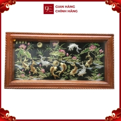 Tranh Cá Chép Hoa Sen - Đồ Đồng Cao Cấp - Cửu Diệu Thiên - THN377