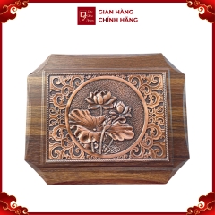 Tranh Đồng Hoa Sen ( 20x25cm ) - Cửu Diệu Thiên - SH029