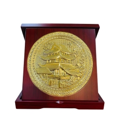 Tranh Đồng Vàng Chùa Keo ( Đường Kính 23cm ) - Cửu Diệu Thiên - TD026