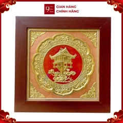 Tranh Đồng Chùa Một Cột ( 42x42cm ) - Cửu Diệu Thiên - MC004