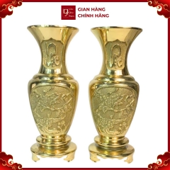 Bình Hoa Lục Bình - Đồ Đồng Cao Cấp - Cửu Diệu Thiên - FG002