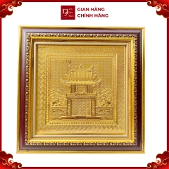 Tranh Đồng Khuê Văn Các , Mạ Vàng 24K ( 30x30cm ) - Cửu Diệu Thiên - THN262