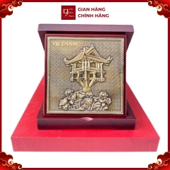 Tranh Đồng Chùa Một Cột ( 16x16cm ) - Cửu Diệu Thiên - TĐ002