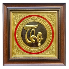 Tranh Đồng Chữ Thọ ( 40x40cm ) - Cửu Diệu Thiên - CT002