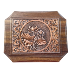 Tranh Đồng Hoa Sen ( 20x25cm ) - Cửu Diệu Thiên - SH029