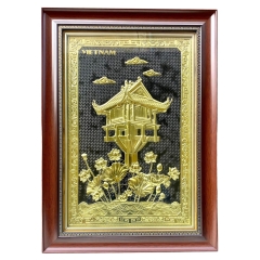 Tranh Đồng Chùa Một Cột ( 40x55cm ) - Cửu Diệu Thiên - MC0016