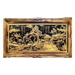 Tranh Đồng Quê - Đồ Đồng Cao Cấp - Cửu Diệu Thiên - THN397