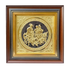 Tranh Đồng Mừng Thọ Ông Bà ( 42x42cm ) - Cửu Diệu Thiên - TB0011