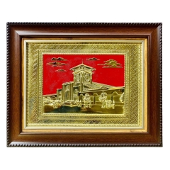 Tranh Đồng Chợ Bến Thành ( 28x34cm ) - Cửu Diệu Thiên - BT002