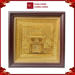Tranh Đồng Khuê Văn Các , Mạ Vàng 24K ( 30x30cm ) - Cửu Diệu Thiên - THN263