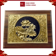 Tranh Đồng Hoa Sen Cao Cấp  ( 20x25cm ) - Cửu Diệu Thiên - HS002