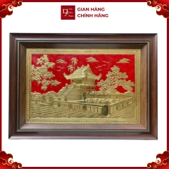Tranh Đồng Chùa Một Cột ( 50x70cm ) - Cửu Diệu Thiên - MC0013