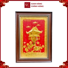 Tranh Đồng Chùa Một Cột Dát Vàng ( 40x55cm ) - Cửu Diệu Thiên - MC0015