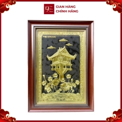 Tranh Đồng Chùa Một Cột ( 40x55cm ) - Cửu Diệu Thiên - MC0016