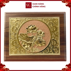 Tranh Đồng Hoa Sen Cao Cấp ( 20x25cm ) - Cửu Diệu Thiên - HS003
