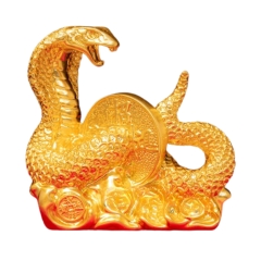 Tượng Rắn Phong Thủy , Linh Vật Tuổi Tỵ - Đồ Đồng Cao Cấp - Cửu Diệu Thiên - THN097