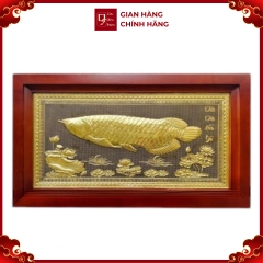 Tranh Đồng Cá Rồng ( 38x68cm ) - Cửu Diệu Thiên - THN341