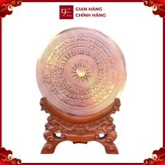 Tranh Đĩa Mặt Trống Đồng Bằng Đồng Đỏ ( Đường Kính 30cm , Cao 42cm ) - Cửu Diệu Thiên - DT010
