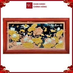 Tranh Cá Chép Hoa Sen - Đồ Đồng Cao Cấp - Cửu Diệu Thiên - THN378