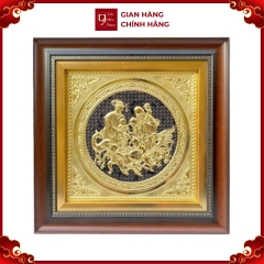 Tranh Đồng Mừng Thọ Ông Bà ( 42x42cm ) - Cửu Diệu Thiên - TB0011