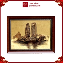Tranh Đồng Bến Thuyền Đà Nẵng - Đồ Đồng Cao Cấp - Cửu Diệu Thiên - THN143