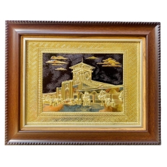 Tranh Đồng Chợ Bến Thành ( 28x34cm ) - Cửu Diệu Thiên - BT003