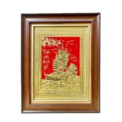 Tranh Đồng Thuận Buồm Xuôi Gió ( 28x38cm ) - Cửu Diệu Thiên - TB005