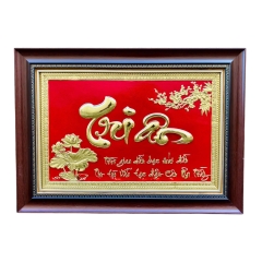 Tranh Đồng Chữ Tri Ân ( 40x55cm ) - Cửu Diệu Thiên - TA001