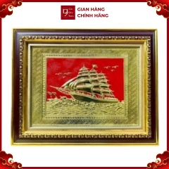 Tranh Đồng Thuận Buồm Xuôi Gió ( 28x34cm ) - Cửu Diệu Thiên - TB007