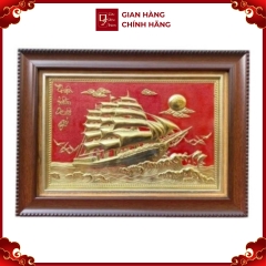 Tranh Đồng Thuận Buồm Xuôi Gió ( 28x34cm ) - Cửu Diệu Thiên - TB009