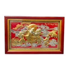 Tranh Đồng Mừng Thọ ( Phúc - Lộc - Thọ ) - Cửu Diệu Thiên - THN217