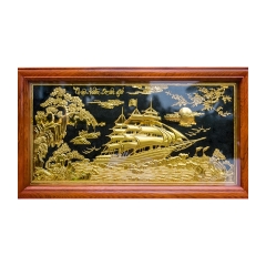 Tranh Thuận Buồm Xuôi Gió - Đồ Đồng Cao Cấp - Cửu Diệu Thiên - THN418