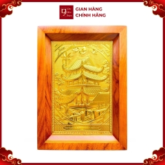 Tranh Đồng Chùa Keo, Mạ Vàng 24K (38x54cm) - Cửu Diệu Thiên - CK007