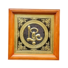 Tranh Đồng Chữ Lộc ( 69x69cm ) - Cửu Diệu Thiên - THN174