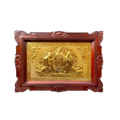Tranh Đồng Mừng Thọ , Mạ Vàng 24K ( 81x107cm ) - Cửu Diệu Thiên - THN218