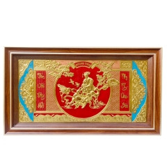Tranh Đồng Mừng Thọ Cụ Bà ( 52x92cm ) - Cửu Diệu Thiên - CB002