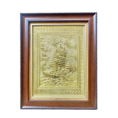 Tranh Đồng Thuận Buồm Xuôi Gió ( 28x38cm ) - Cửu Diệu Thiên - TB006