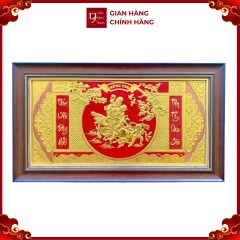 Tranh Đồng Mừng Thọ Ông Bà Cụ , Dát Vàng - Cửu Diệu Thiên - THN214