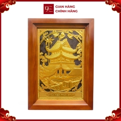 Tranh Đồng Chùa Keo, Mạ Vàng 24K (38x54cm) - Cửu Diệu Thiên - CK008