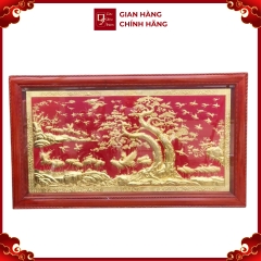 Tranh Tùng Hạc - Đồ Đồng Cao Cấp - Cửu Diệu Thiên - THN034