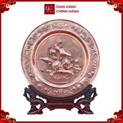 Tranh Đĩa Đồng Hoa Sen ( 35x41cm ) - Cửu Diệu Thiên - TD013